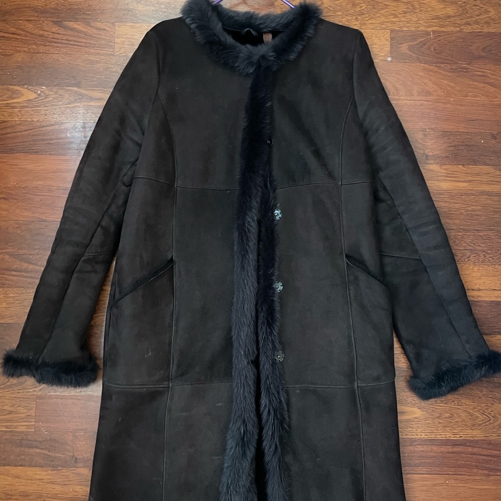 Real lamb shearling winter coat